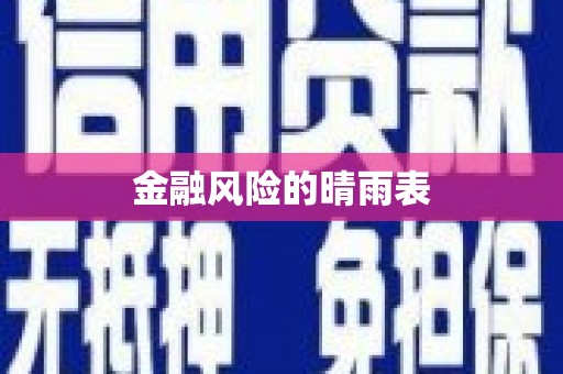 琼结金融风险的晴雨表