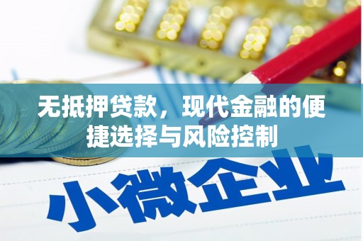 琼结无抵押贷款，现代金融的便捷选择与风险控制