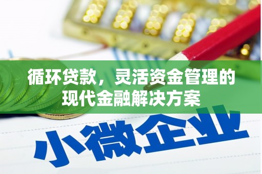 琼结循环贷款，灵活资金管理的现代金融解决方案