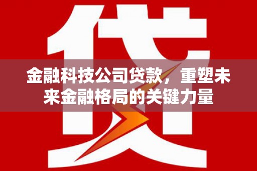 琼结金融科技公司贷款，重塑未来金融格局的关键力量