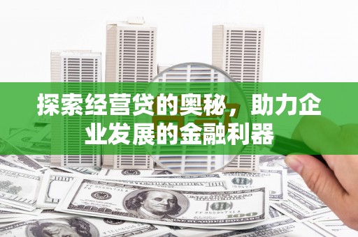 琼结探索经营贷的奥秘，助力企业发展的金融利器