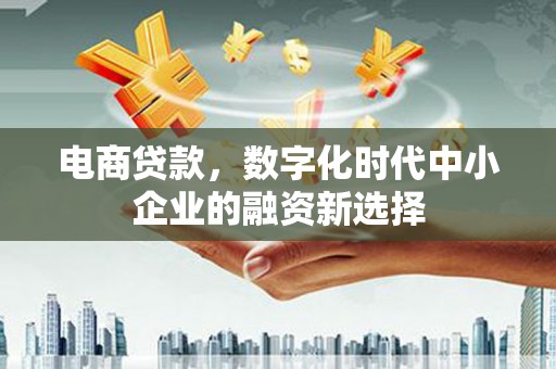 琼结电商贷款，数字化时代中小企业的融资新选择