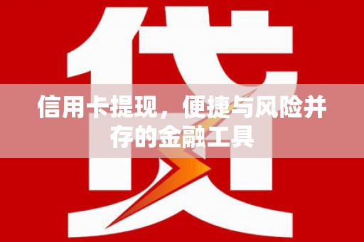 琼结信用卡提现，便捷与风险并存的金融工具