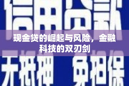 琼结现金贷的崛起与风险，金融科技的双刃剑