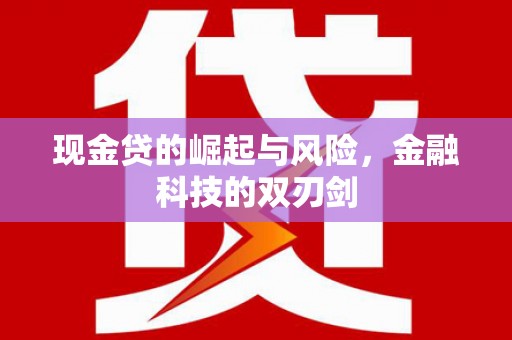琼结现金贷的崛起与风险，金融科技的双刃剑