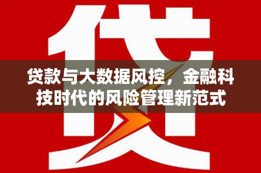 琼结贷款与大数据风控，金融科技时代的风险管理新范式