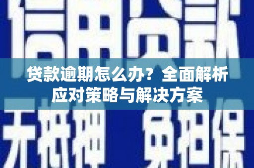 琼结贷款逾期怎么办？全面解析应对策略与解决方案