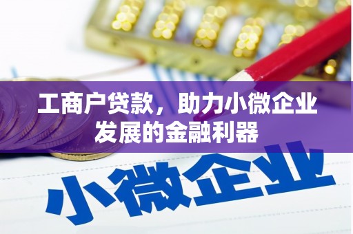 琼结工商户贷款，助力小微企业发展的金融利器