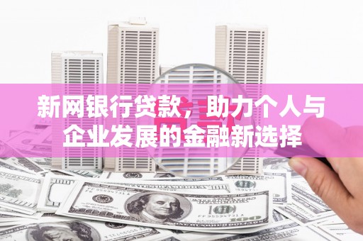 琼结新网银行贷款，助力个人与企业发展的金融新选择