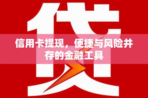 琼结信用卡提现，便捷与风险并存的金融工具