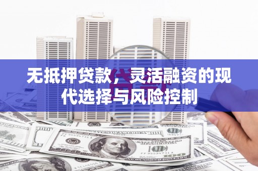 琼结无抵押贷款，灵活融资的现代选择与风险控制