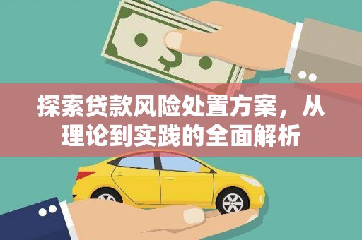 琼结探索贷款风险处置方案，从理论到实践的全面解析