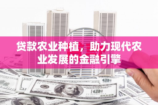 琼结贷款农业种植，助力现代农业发展的金融引擎