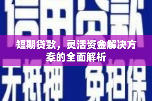 琼结短期贷款，灵活资金解决方案的全面解析