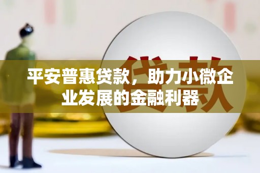 琼结平安普惠贷款，助力小微企业发展的金融利器