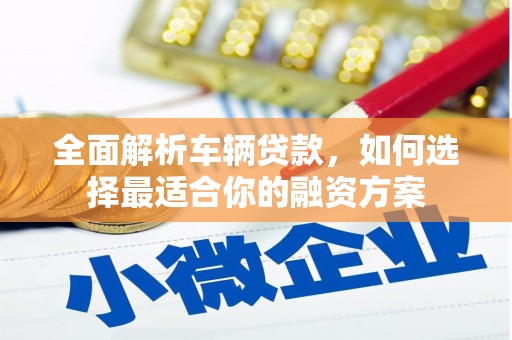 琼结全面解析车辆贷款，如何选择最适合你的融资方案