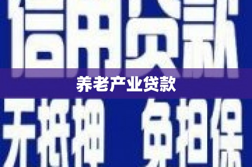 琼结养老产业贷款