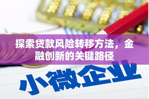 琼结探索贷款风险转移方法，金融创新的关键路径