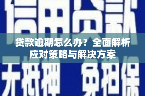 琼结贷款逾期怎么办？全面解析应对策略与解决方案
